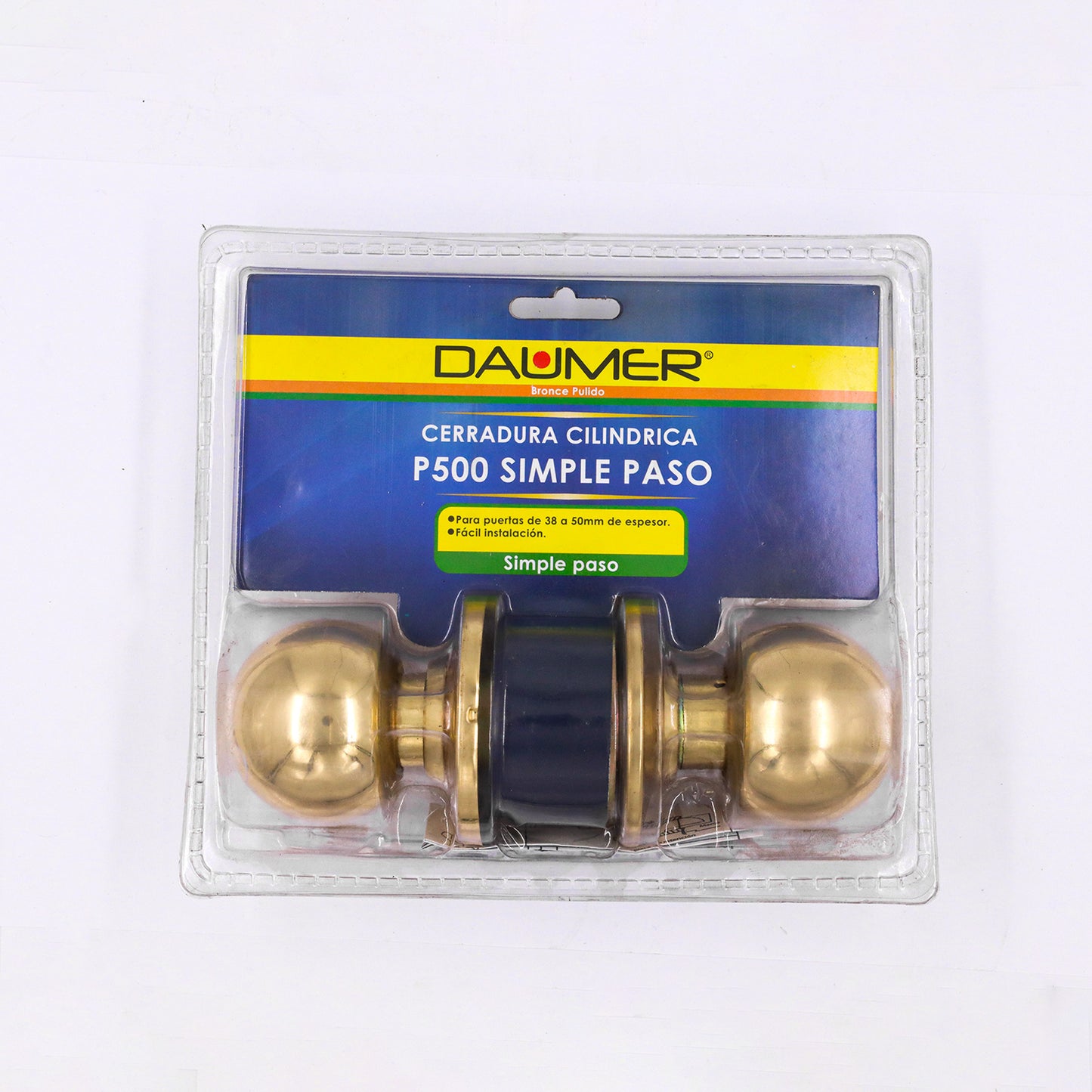 CERRADURA POMO CILÍNDRICA 500 BRONCEADA