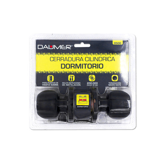 CERRADURA POMO CILÍNDRICA 500 BLACK