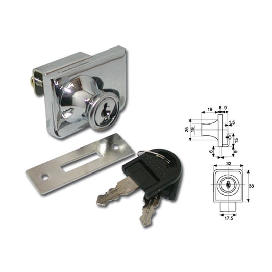 CERRADURA PARA PUERTAS DE VIDRIO