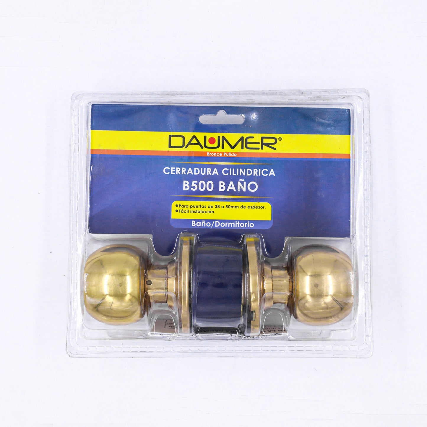 CERRADURA POMO CILÍNDRICA 500 BRONCEADA