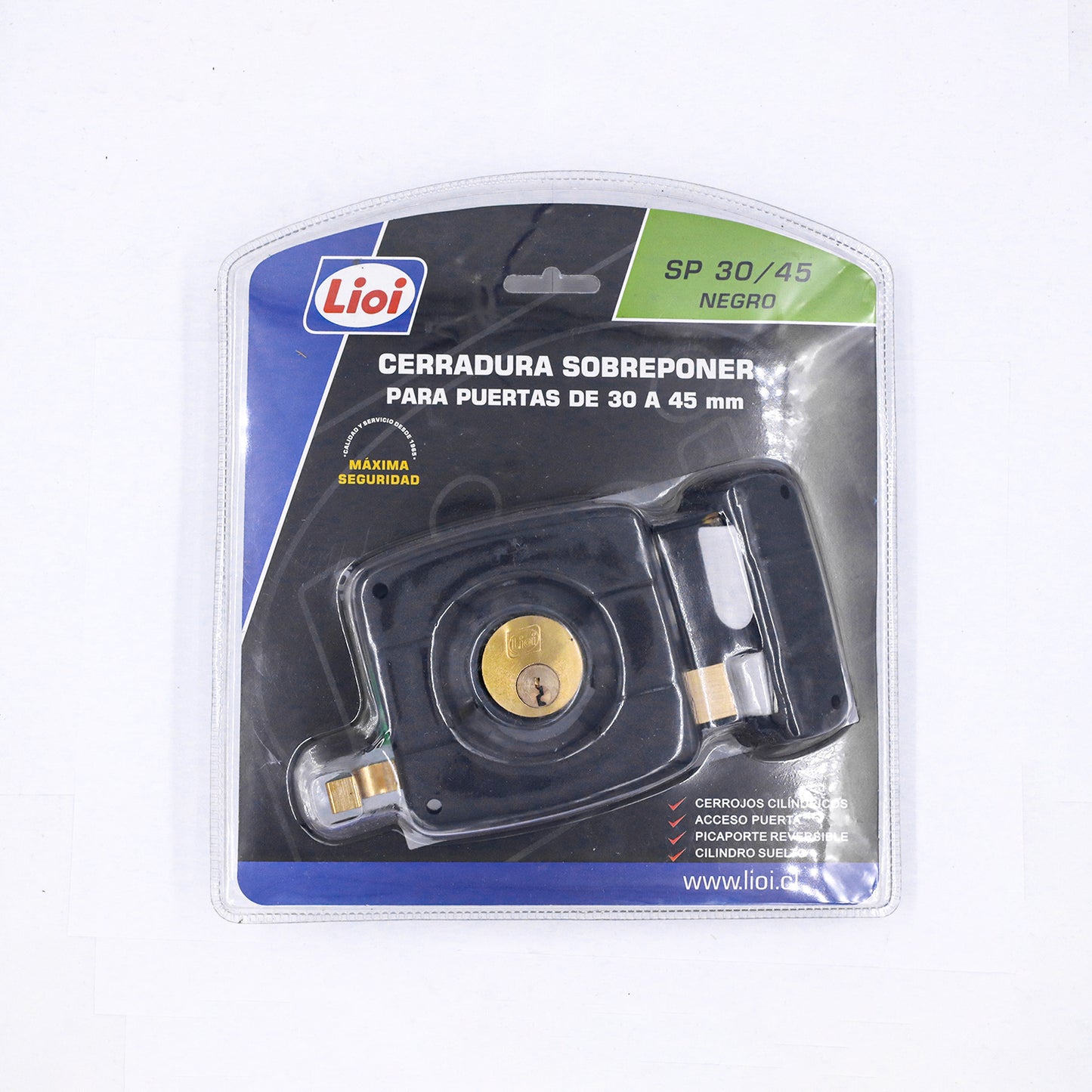 CERRADURA DE SOBREPONER 30 - 45mm CILINDRO SUELTO