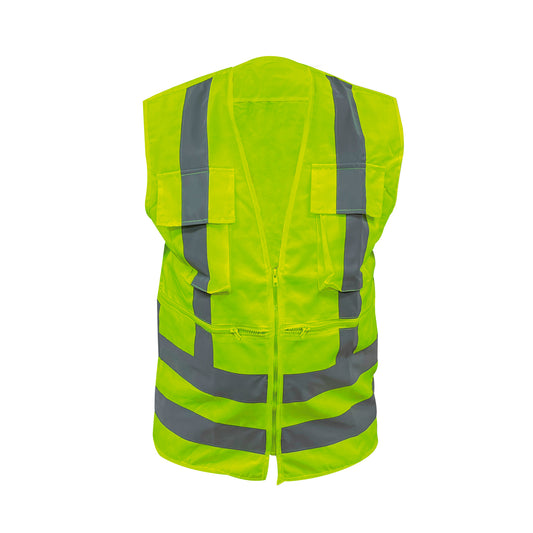 CHALECO REFLECTANTE GEÓLOGO POPLIN 360° FLÚOR